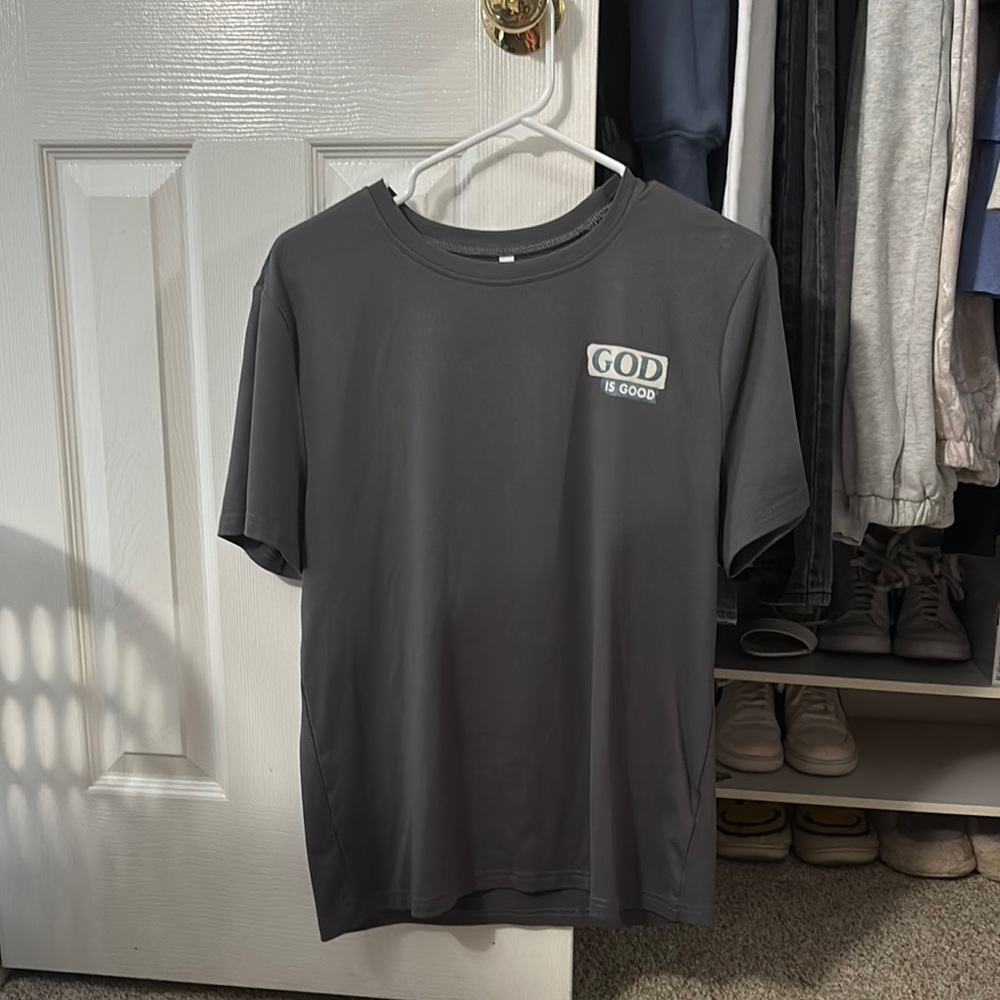 Gray T-Shirt with Graphic Print
